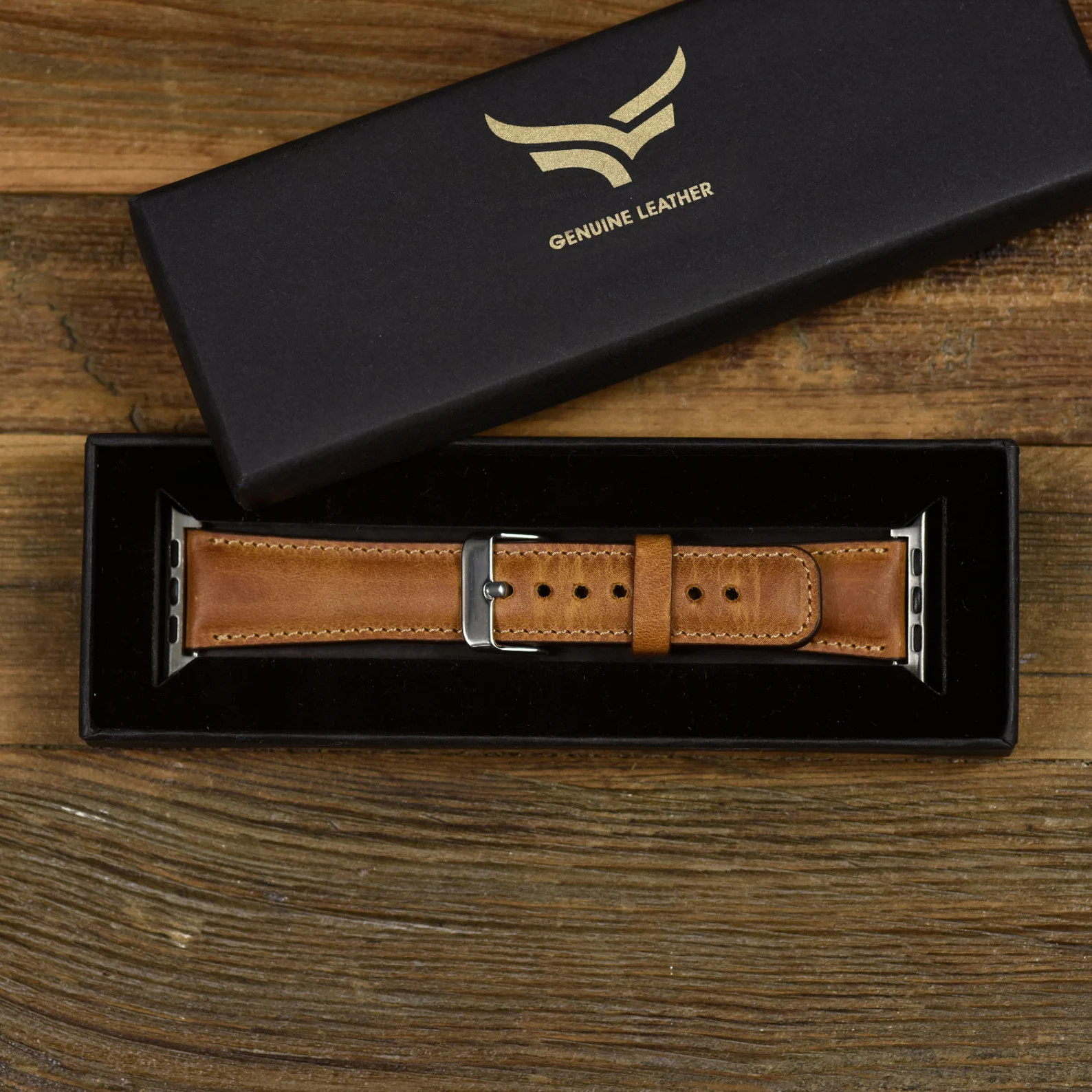 Free Personalization Genuine Brown Leather Apple Watch Band | Etsy | Etsy (US)