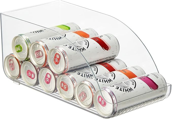 mDesign Compact Plastic Kitchen and Pantry Storage Organizer Bin for Tall Skinny Soda/Pop Cans - ... | Amazon (US)