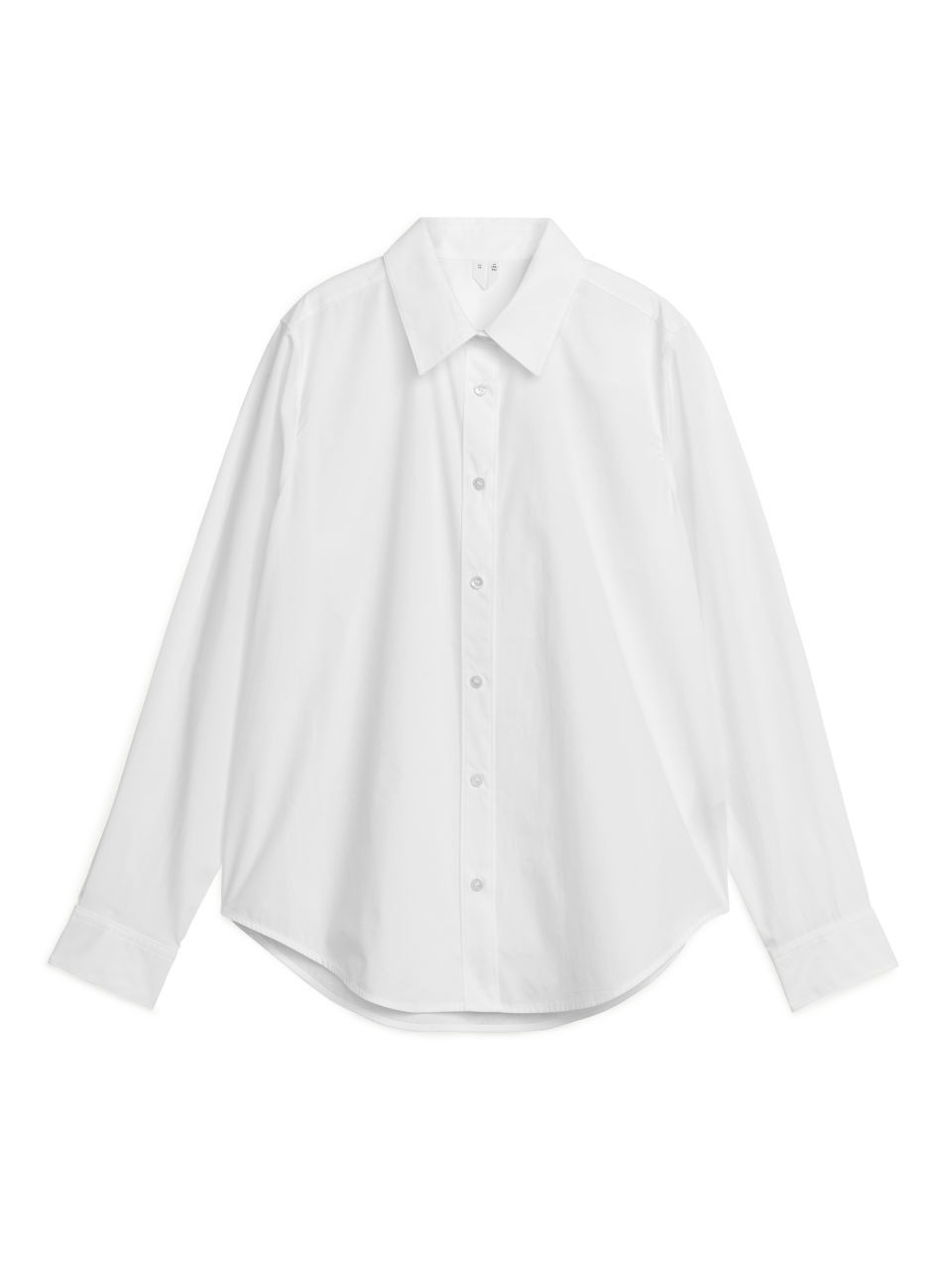 Straight Cut Poplin Shirt - White | ARKET (US&UK)