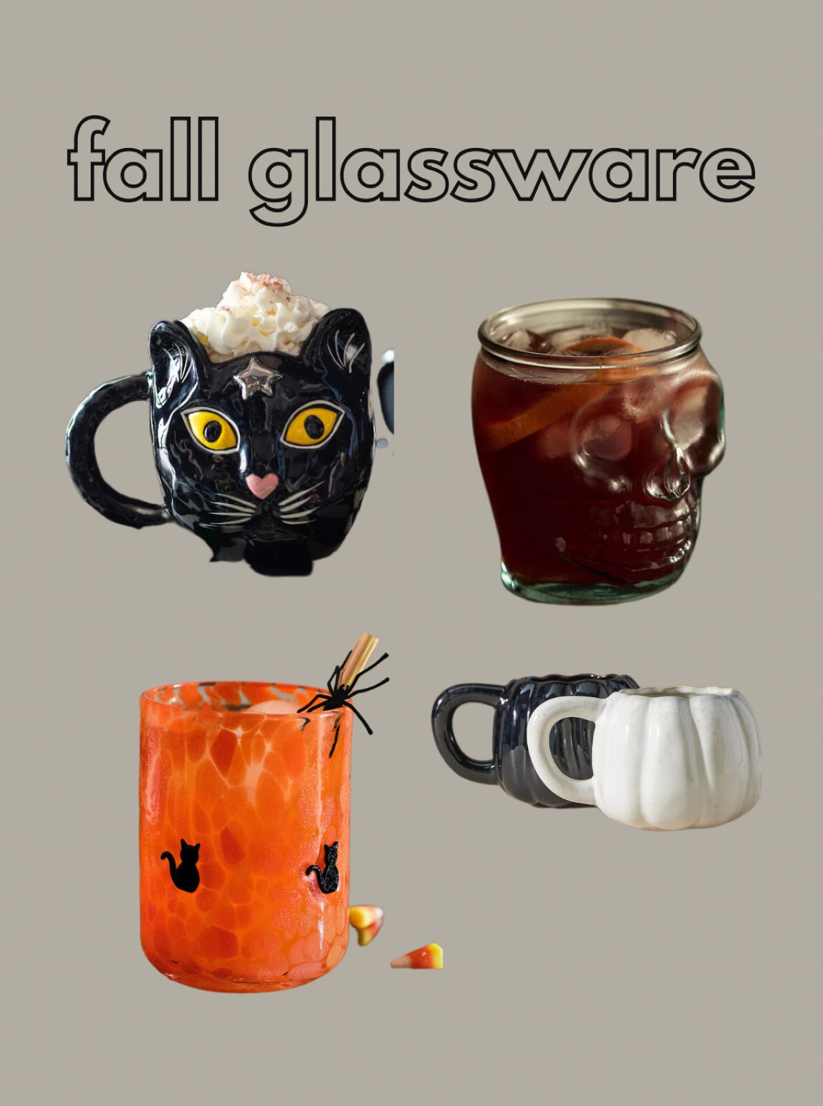 the cutest fall / halloween glassware 💛


pumpkin mug, spider mug, black cat mug, anthropologie halloween fall, orange, thanksgiving, october, halloween finds, glasses, skull cup, mugs 

#LTKunder50 #LTKhome #LTKSeasonal