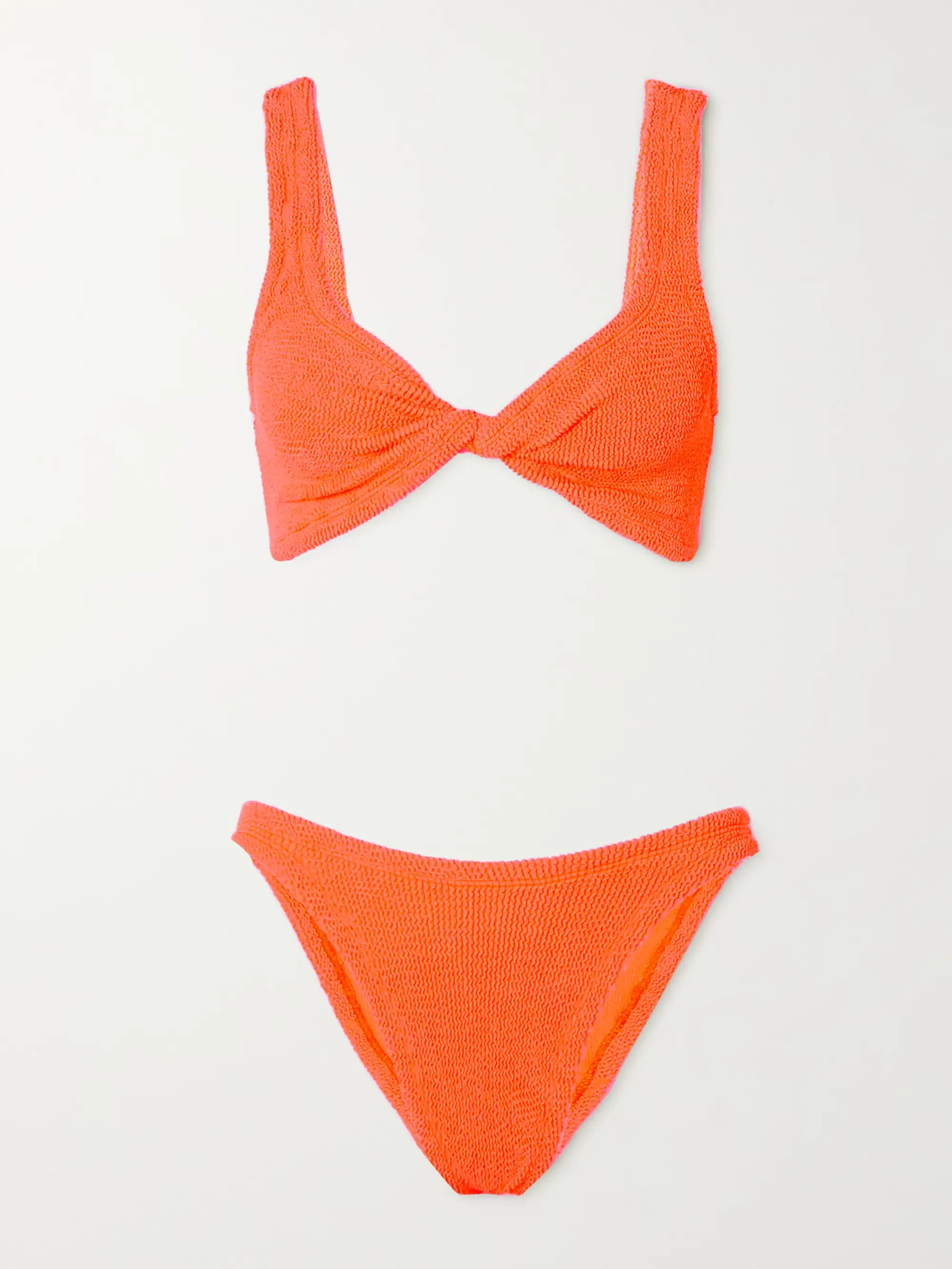 + NET SUSTAIN Juno twist-front seersucker bikini | NET-A-PORTER (US)