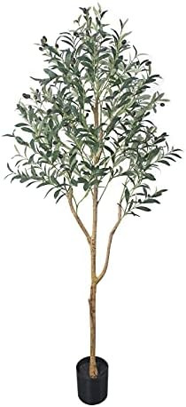 Phimos Artificial Olive Tree Tall Fake Potted Olive Silk Tree with Planter Large Faux Olive Branc... | Amazon (US)