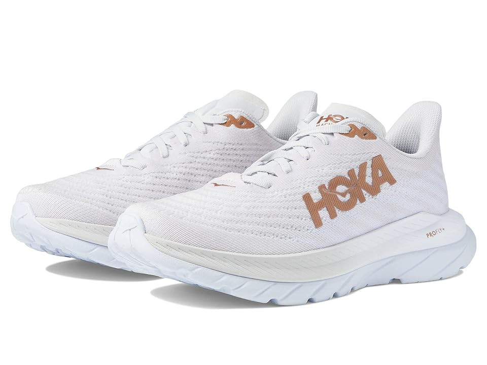 Hoka Mach 5 (White/Copper) Women's Shoes | Zappos