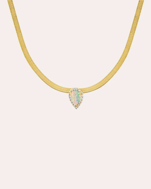 Opal Herringbone Necklace | Olivela