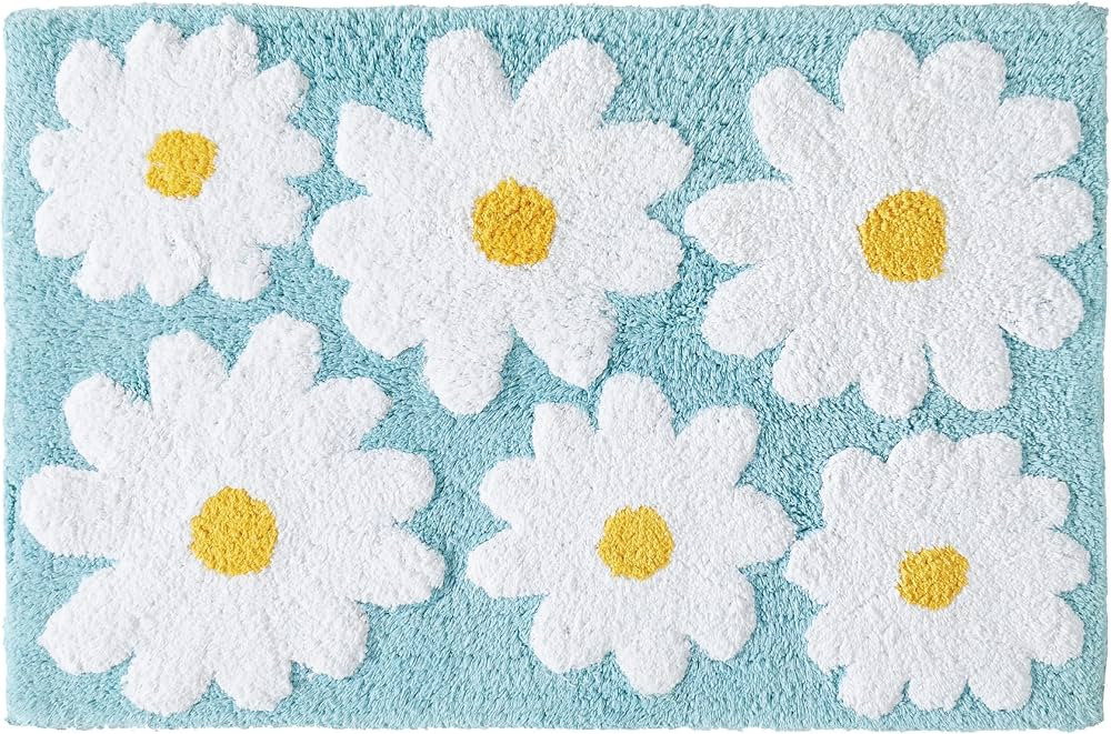 Jessica Simpson Cotton Bath Rug, Premium Overtufted Bathroom Rug, Machine Washable Decor, 20" W x... | Amazon (US)