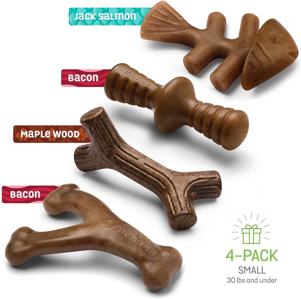 Benebone Multipack Holiday Durable Dog Chew Toy, 4 count, Small | Chewy.com