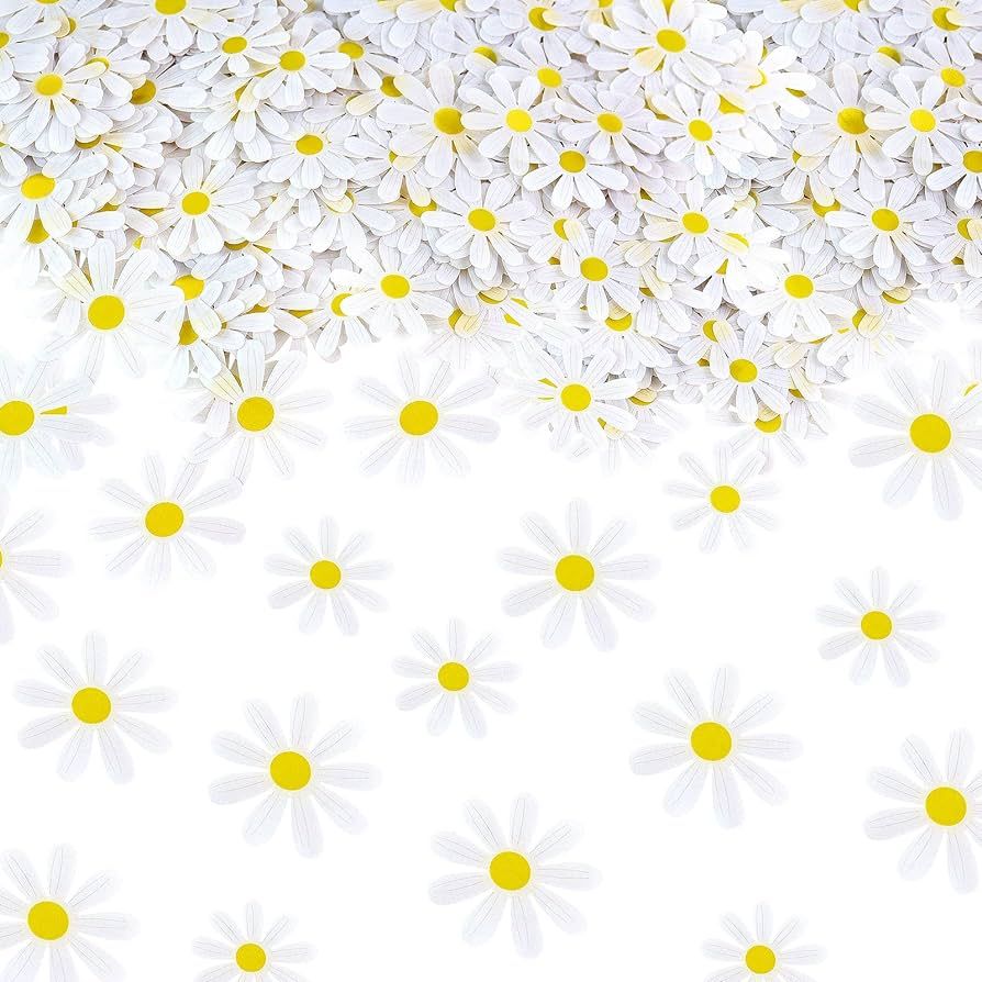 Keaziu 250PCS Daisy Confetti Flower Table Confetti Bridal Baby Shower Decorations Engagement Part... | Amazon (US)
