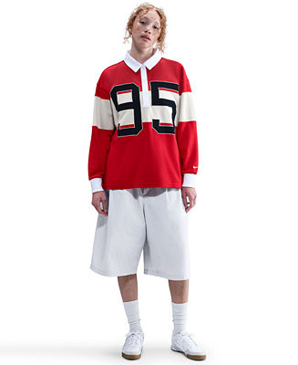 Women's Long-Sleeve Graphic Polo Top | Macy's