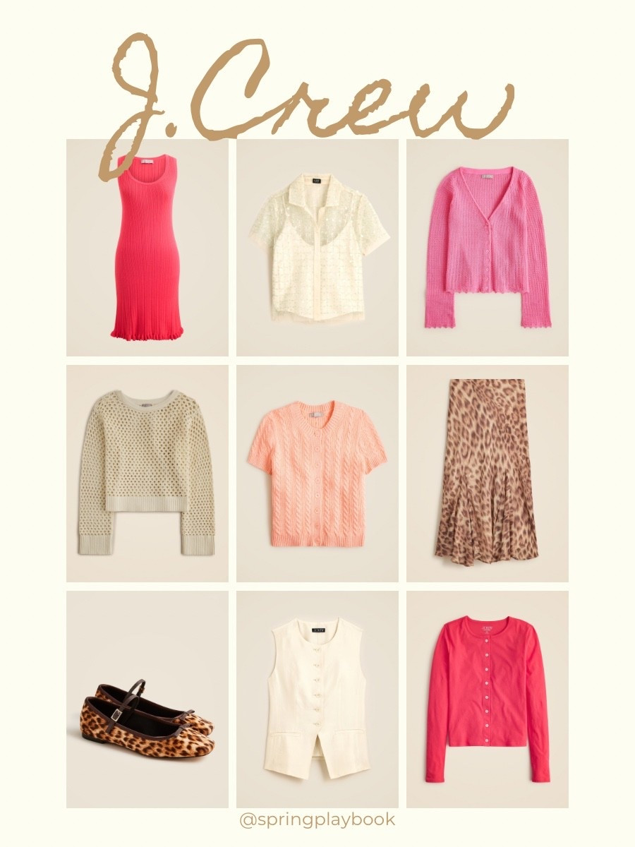 New arrivals at J.Crew for Springs. 

The top right pink looks best for Springs who sit towards neutral. 

On my list is the top middle shirt with turquoise sequins & the peach sweater. 

#createdcolorful #createdcolorfulspring #hocspring #tcispring #pcaspring #lightspring #warmspring #truespring #brightspring #clearspring #paintboxspring #bluespring