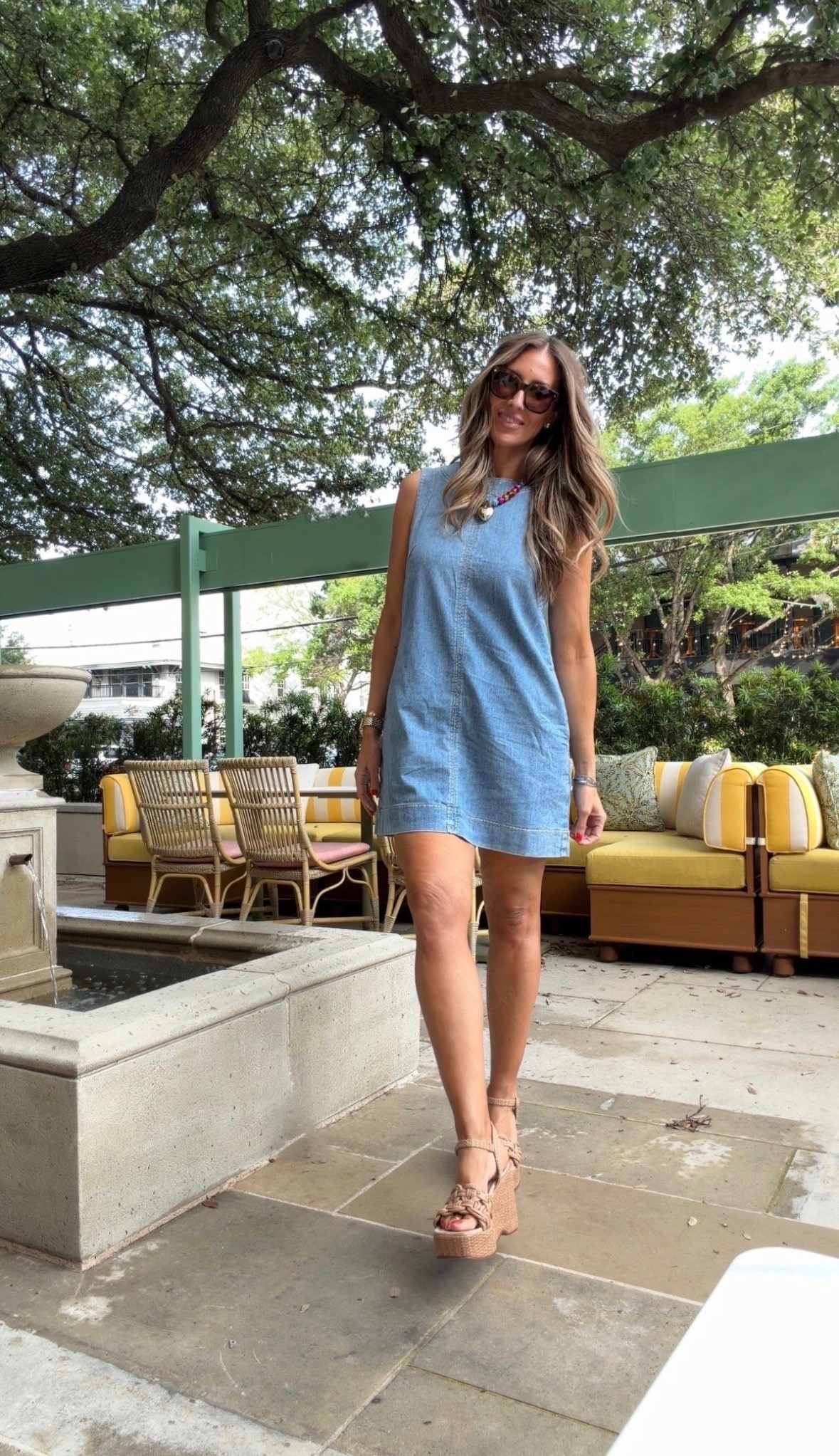 This denim shift dress is one of those effortless summer pieces that always looks put together. I love how easy it is to dress up with wedges for dinner, a patio happy hour, or summer events, but it would be just as cute with sneakers and a tote for everyday wear. Lightweight, flattering, and such a classic style you’ll reach for all season long.

denim dress, chambray dress, summer dress, casual chic outfit, vacation outfit, wedges outfit, resort style, summer fashion, easy summer outfit, denim mini dress, everyday style, warm weather fashion, summer wardrobe staple, themominstyle

#LTKTravel #LTKootd #LTKSeasonal