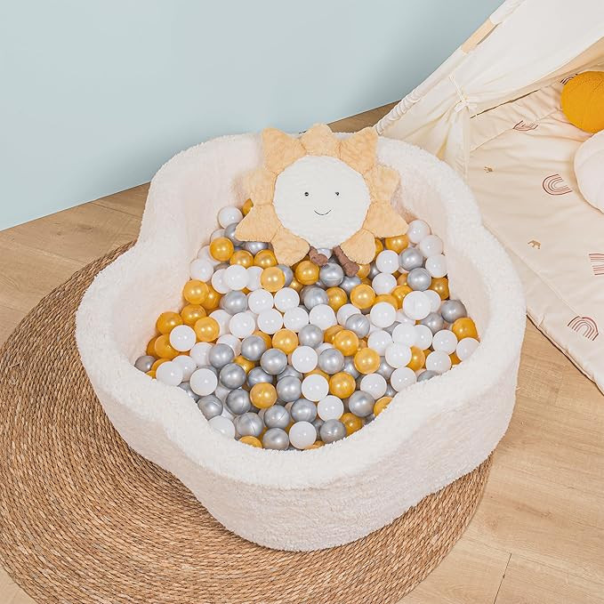 Amazon.com: ZYSMALAT Baby Ball Pit - Sherpa Memory Foam Ball Pit for Toddlers 1-3 and Babies - La... | Amazon (US)