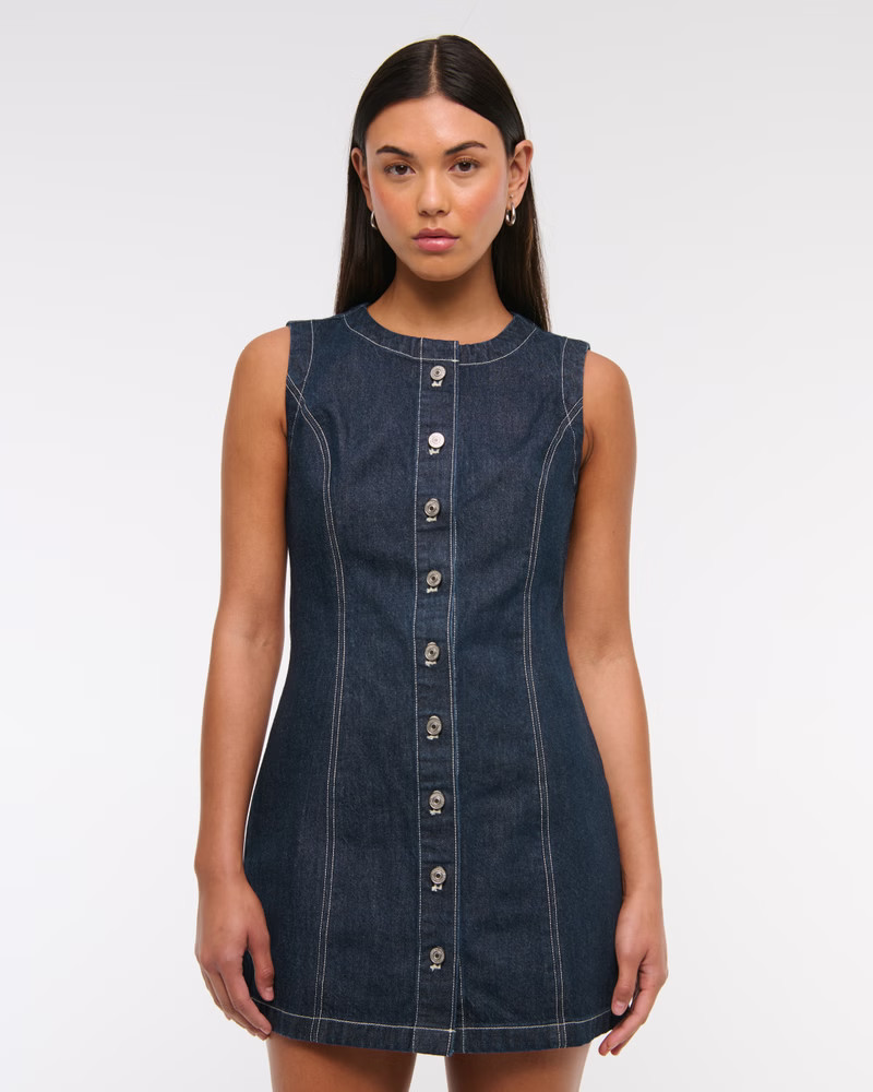 The A&F Mara High-Neck Vest Mini Dress | Abercrombie & Fitch (US)
