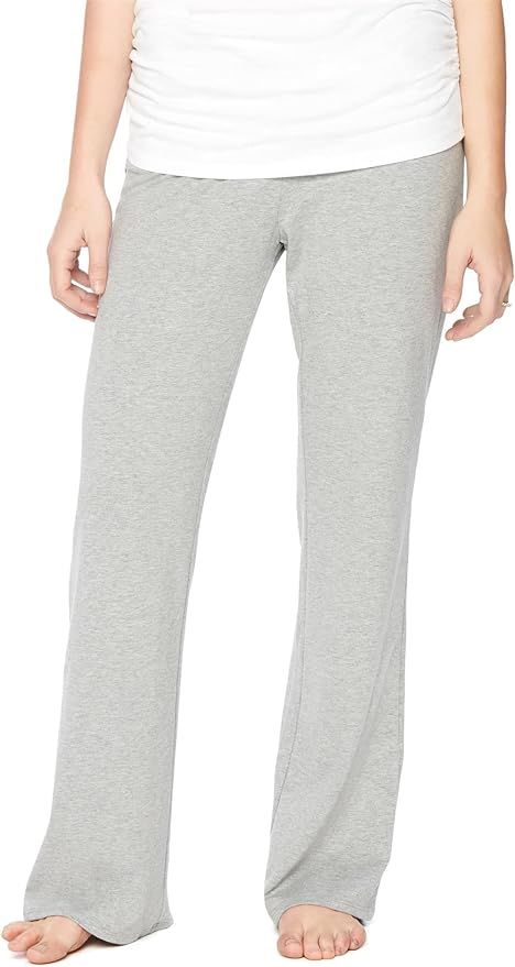Motherhood Maternity Women's Side Ruched Waist Under the Belly Knit Pajama and Lounge Pant S-3X | Amazon (US)