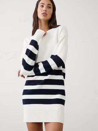 Boatneck Mini Sweater Dress | Banana Republic Factory