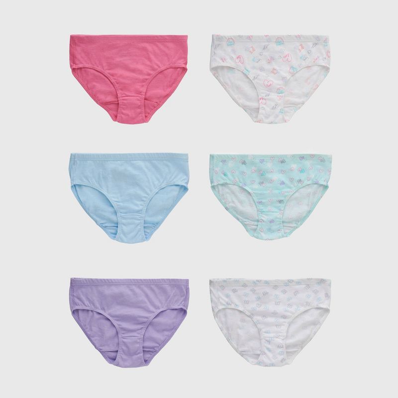 Hanes Premium Girls' 6pk Pure Comfort Briefs - Colors May Vary | Target