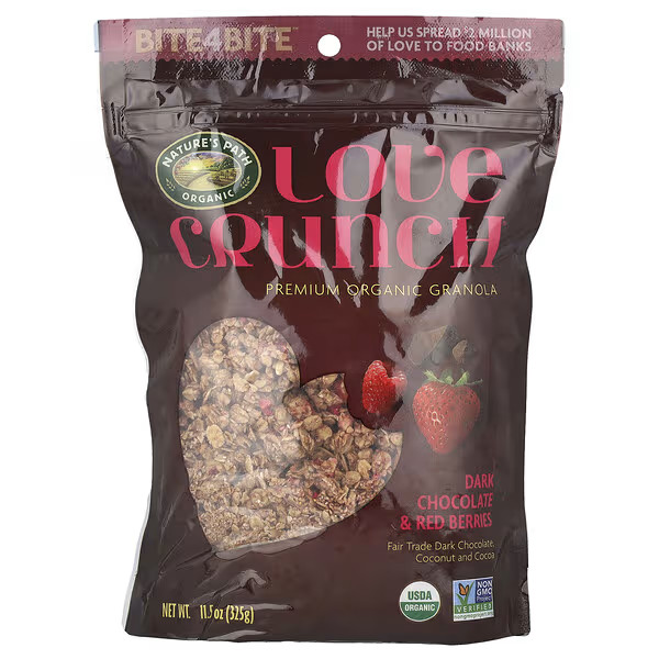 Nature's Path, Love Crunch®, Premium Organic Granola, Dark Chocolate & Red Berries, 11.5 oz (325... | iHerb