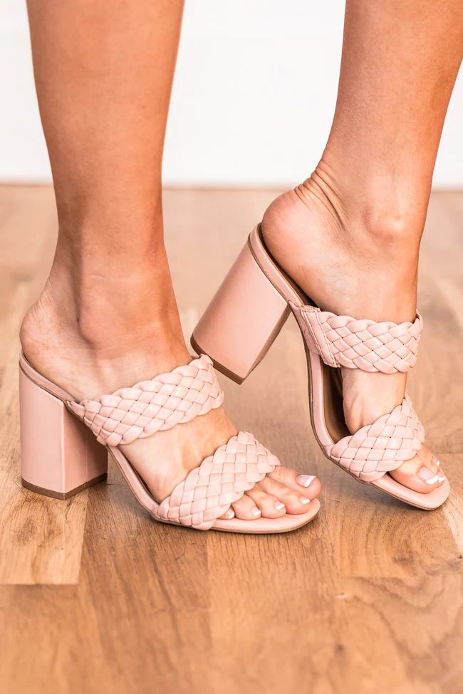 Maura Pink Braided Detail Heels | The Pink Lily Boutique