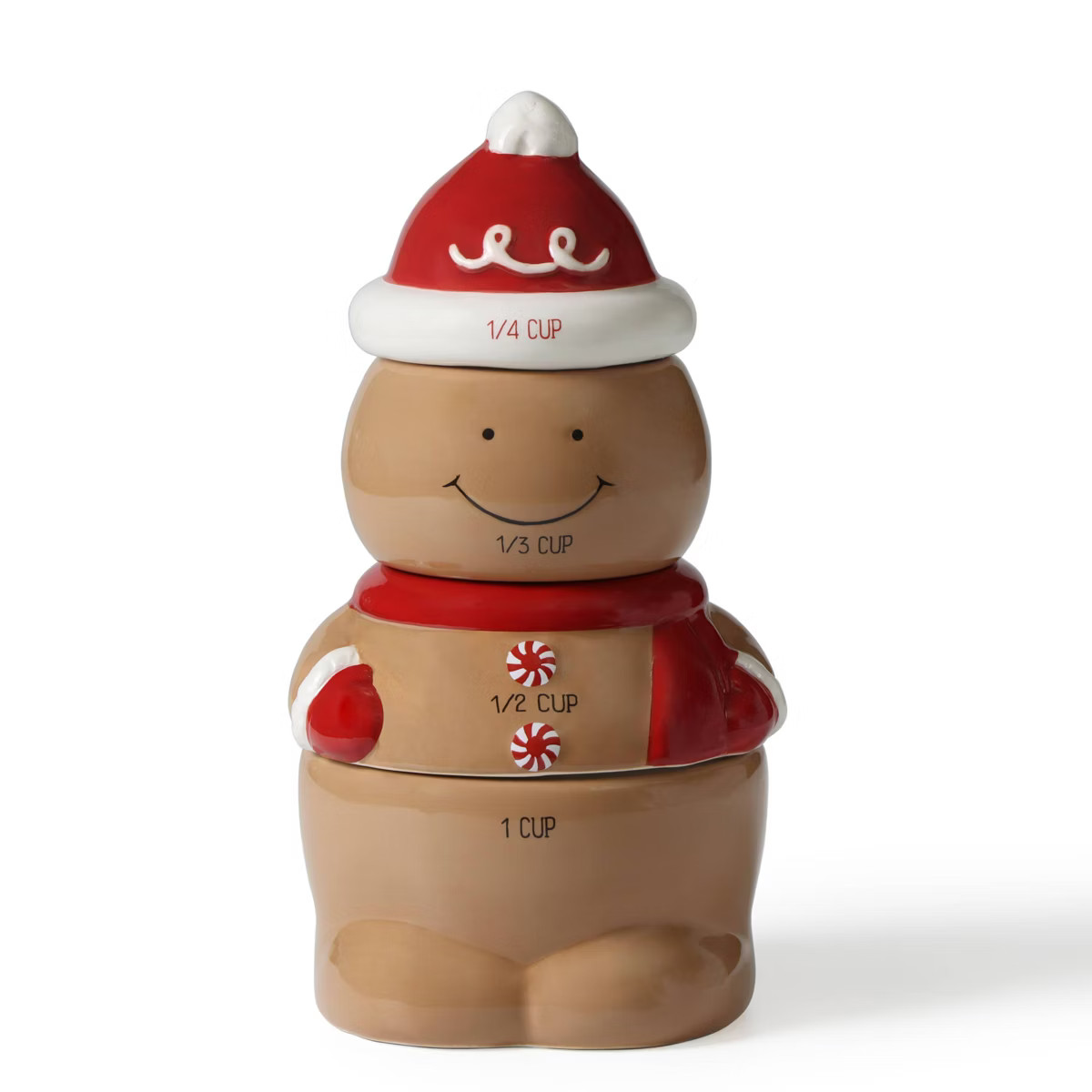 Novelty Ceramic Measuring 3 Cups Styles Gingerbread Man - Bullseye's Playground™ | Target