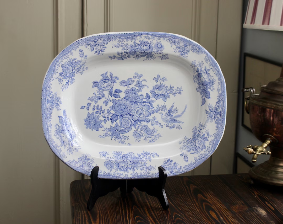 A Large Victorian Asiatic Pheasant Platter (One of a Pair Available) 18" | Etsy (US)