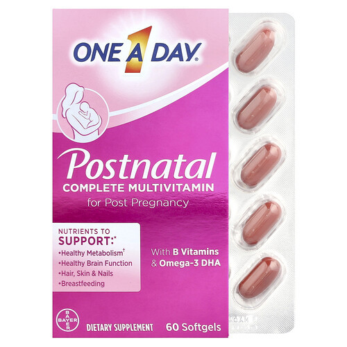 One-A-Day, Postnatal Complete Multivitamin , 60 Softgels | iHerb