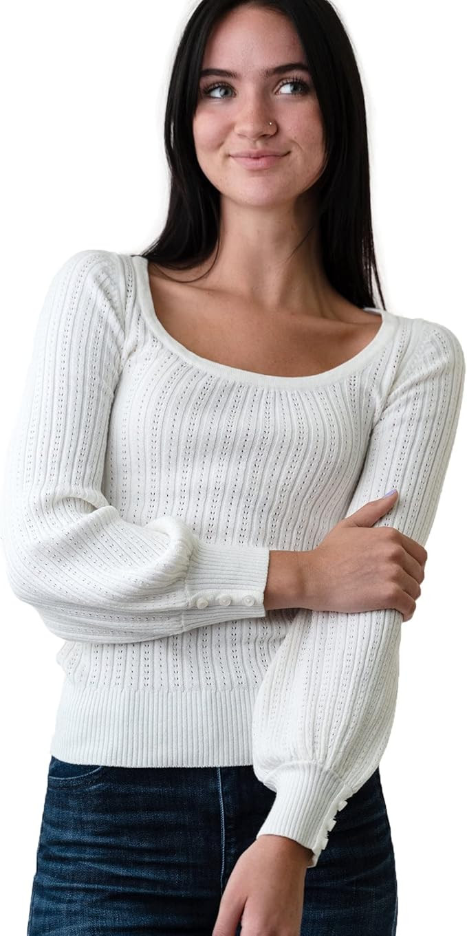 Hope & Henry Women's Classic Long Sleeve Pullover Sweater | Amazon (US)