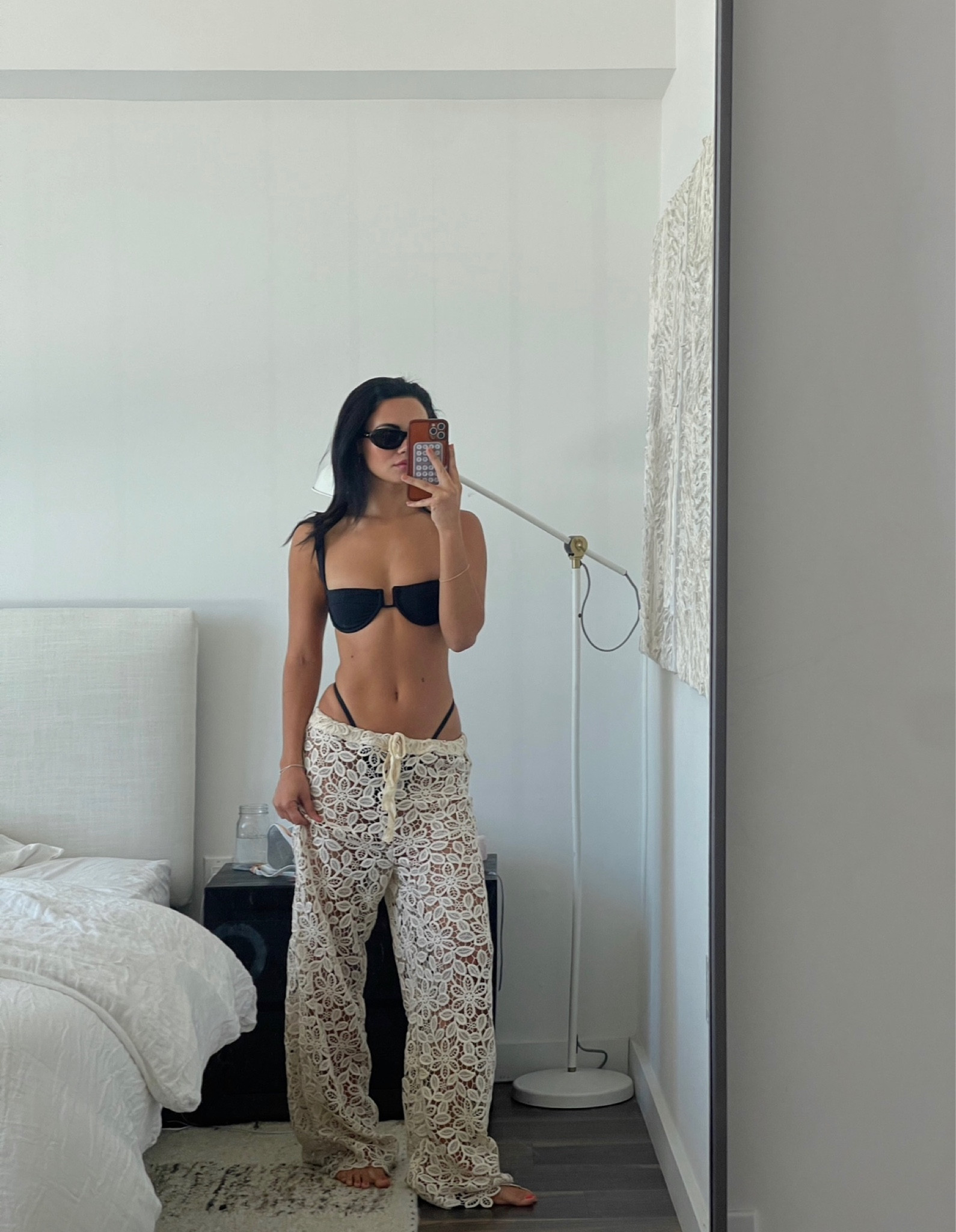 flower lace revolve pants + black same swimsuit #swimwear #sameswim 

#LTKswim #LTKunder100 #LTKstyletip