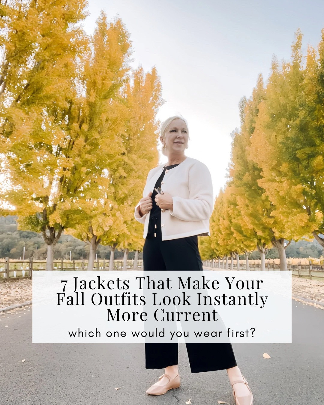 Comment **JACKET** if you love these fall jackets! 🍂

Sometimes one jacket is all it takes to make an outfit feel current.

A collarless denim jacket. A rich faux suede bomber. A classic blazer with a modern shape.

I styled each one with pieces you can wear through fall. Swipe through and tell me: **Which jacket would you wear first?**

— Valarie

#fallfashion #falloutfits #womenover40 #womenover50 #womenover60

#LTKSeasonal #LTKOver40 #LTKPetite