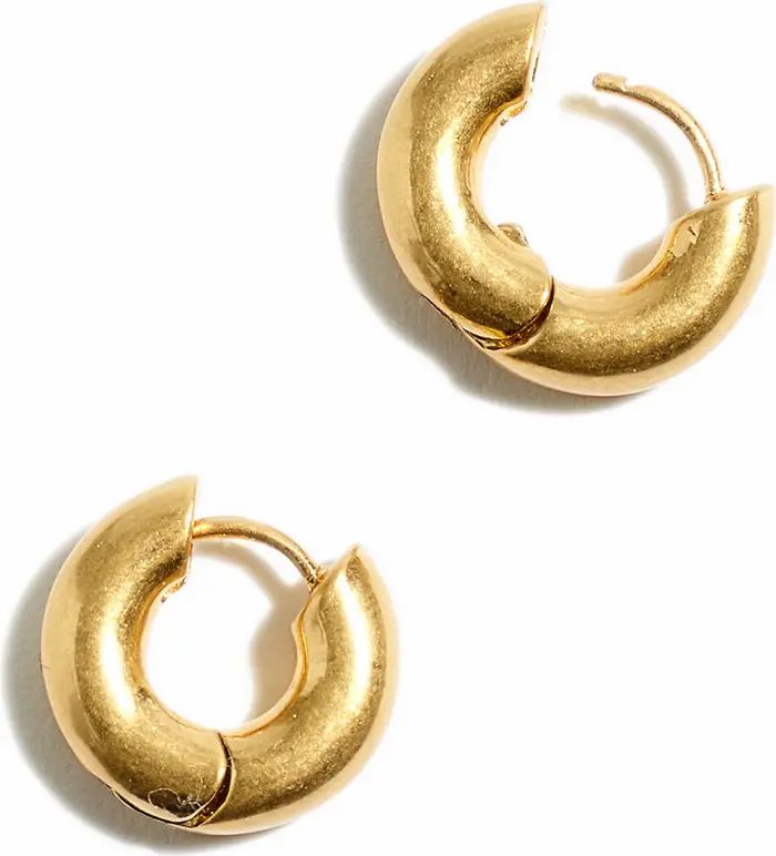 Madewell Chunky Huggie Hoop Earrings | Nordstrom | Nordstrom