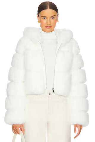 Adrienne Landau The Lina Faux Fur Jacket in Snow White from Revolve.com | Revolve Clothing (Global)