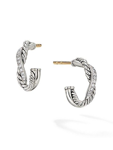 Petite Infinity Huggie Hoop Earrings With Diamonds | Saks Fifth Avenue