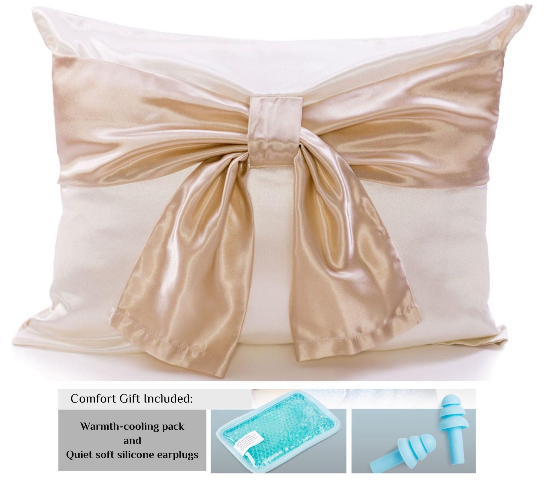 Sleep&ABow® Lux Soft Vegan Satin, Décor, Sleep mask pillowcase & bonus comfort gift | NurtureLux