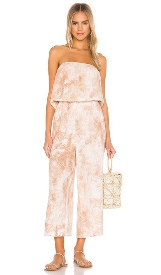 Show Me Your Mumu Estelle Jumpsuit in Twisted Tie Dye Tan from Revolve.com | Revolve Clothing (Global)