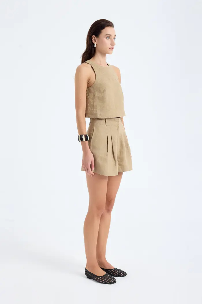 Reve 100% Linen Relaxed Fit High-Waist Shorts | Nordstrom