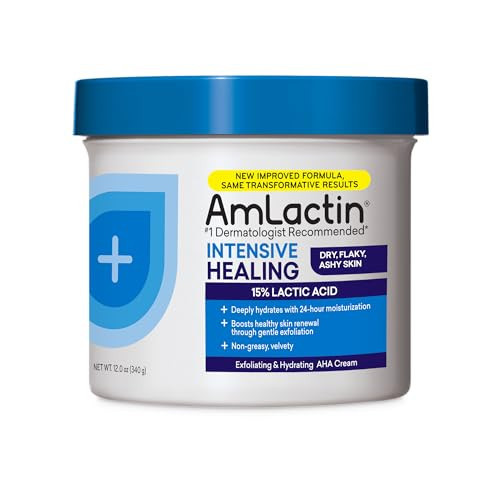 AmLactin Intensive Healing Body Cream, 12 oz Tub, 2-in-1 Exfoliator and Moisturizer for Dry Skin with 15% Lactic Acid and Ceramides for 24-Hour Moisturization | Amazon (US)