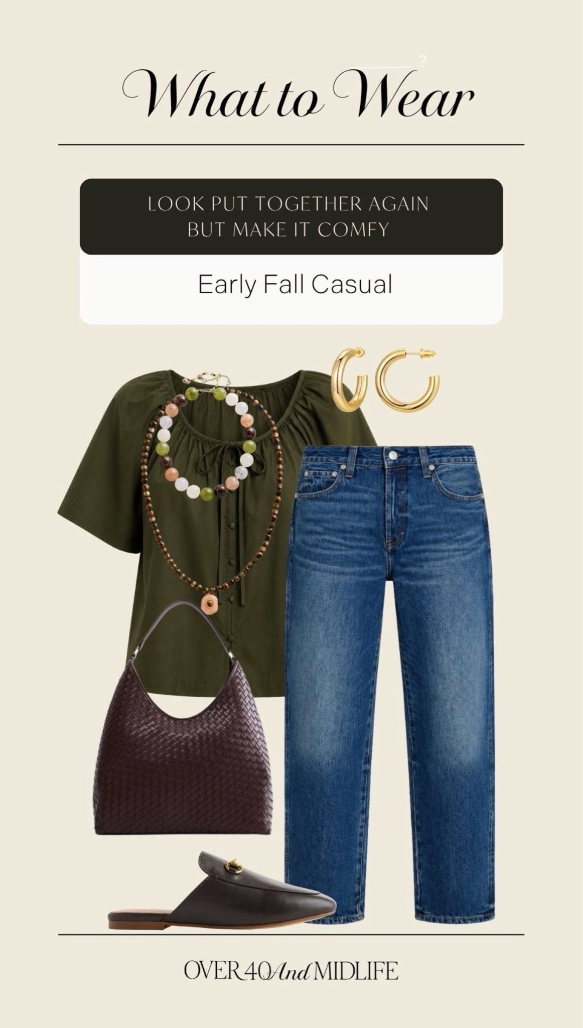 ✨Tap the bell, save and ❤️ start here over 40 fashion, midlife style, midsize fashion and luxury looks for less.  

⬇️Sizing information:
Top medium (size down if in between sizes.)
Jeans 12 (size up if in between sizes.)

Every piece is Outfit Physics™ approved: belly-friendly, anti-pooch and anti-frumpy for women over 40.

We’re looking for pieces that:

✨ LIFT the eye
✨ SKIM the belly without clinging
✨ BALANCE our proportions
✨ Mix easily with what we already own

These are the early fall clothes that make getting dressed easier—not pieces that only look good on a hanger.

Because over-40 style isn’t about hiding our bodies. It’s about understanding what works with them.

Comment SHOP and I’ll send you the links. 🤍

👑 Helping you look good, feel good.-Lindsey Denver   Check back daily for belly-friendly style, confidence, and Outfit Physics™.

#LTKMidsize #LTKOver40 #LTKWorkwear

Comment SHOP below to receive a DM with the link to this post on my LTK ⬇ https://liketk.it/6lyWu