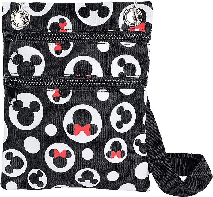 Disney Passport Bag Crossbody Travel Mickey Minnie Eeyore Stitch All Over Print | Amazon (US)
