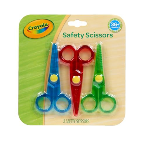 Crayola Toddler Safety Scissors (3pk), Blunt Tip Training Scissors for Preschool Learning Activities, Right & Left Handed, Toddler Arts & Crafts Essentials | Amazon (US)