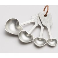 Beehive Pewter Metal Heart Shaped Measuring Tablespoons Love Measure Teaspoons | Etsy (US)