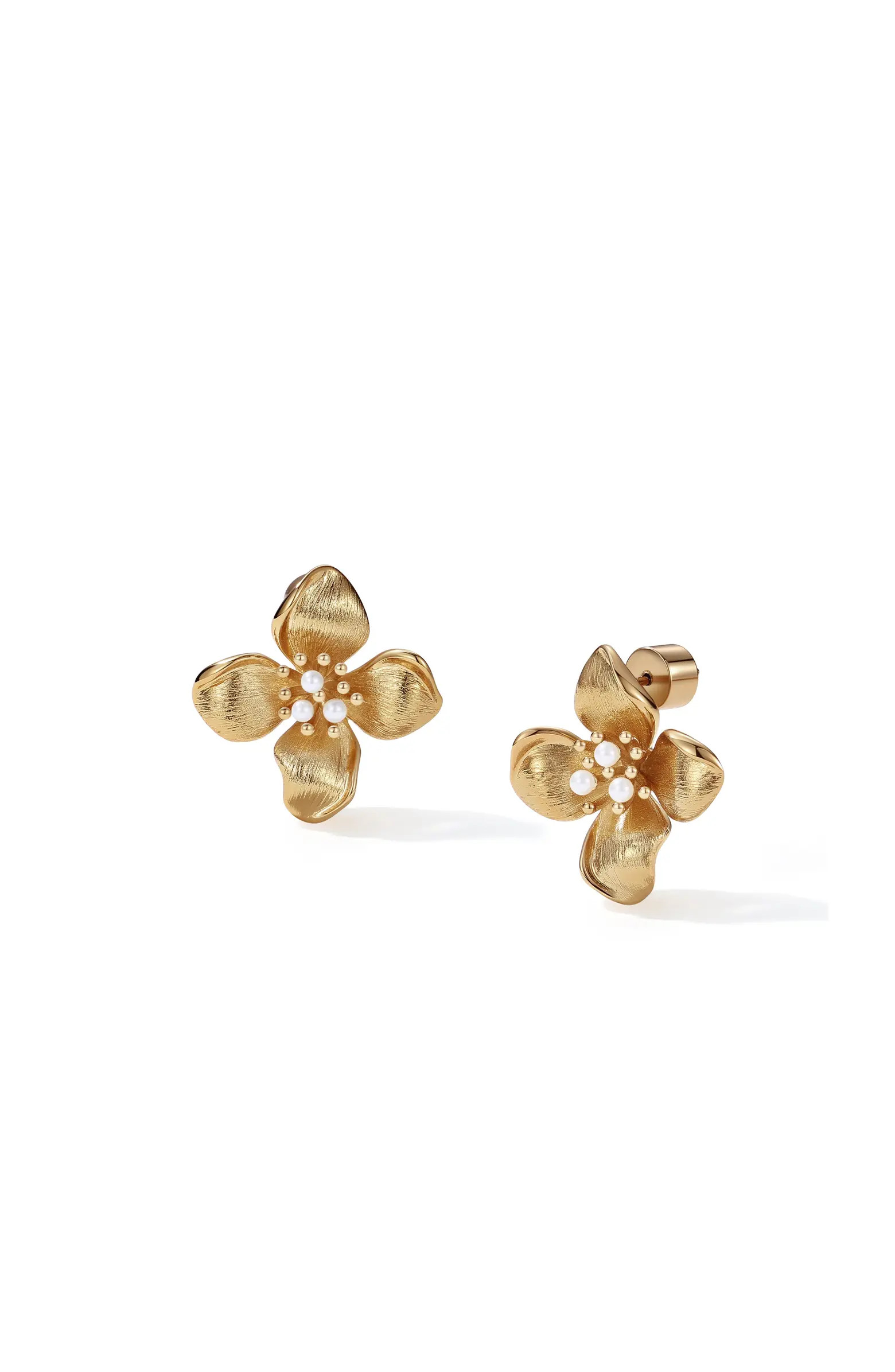 RETRO CHIC Iris Blossom Stud Earrings | Nordstrom | Nordstrom
