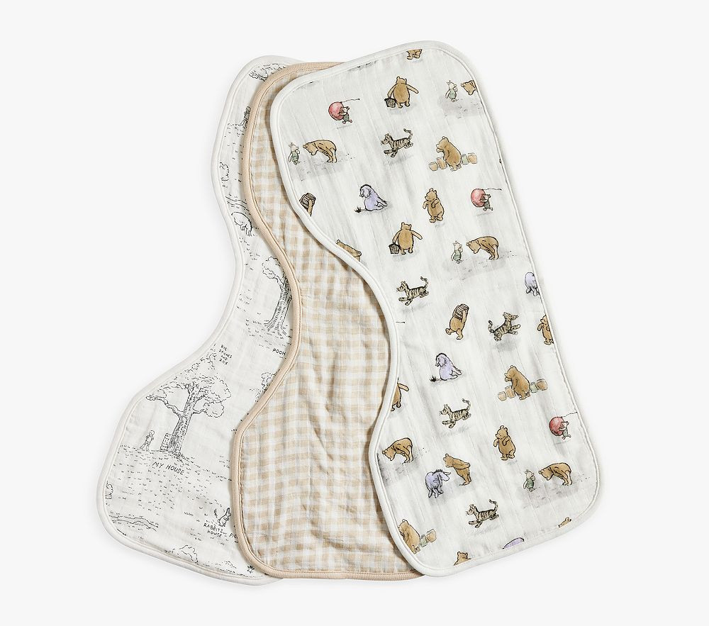 Disney's Winnie the Pooh Organic Muslin Burp Cloth, Set of 3 | Pottery Barn Kids