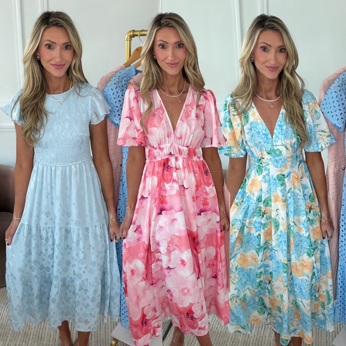 The prettiest dresses for spring & summer! I’m 5’7 and wearing a size small 

#LTKSeasonal #LTKootd #LTKSaleAlert