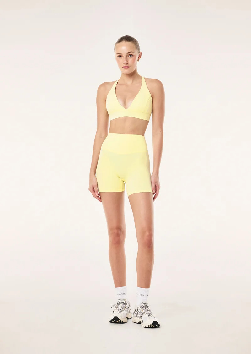 SIGNATURE 5" BIKE SHORT IN SOFT YELLOW | P.E Nation AU