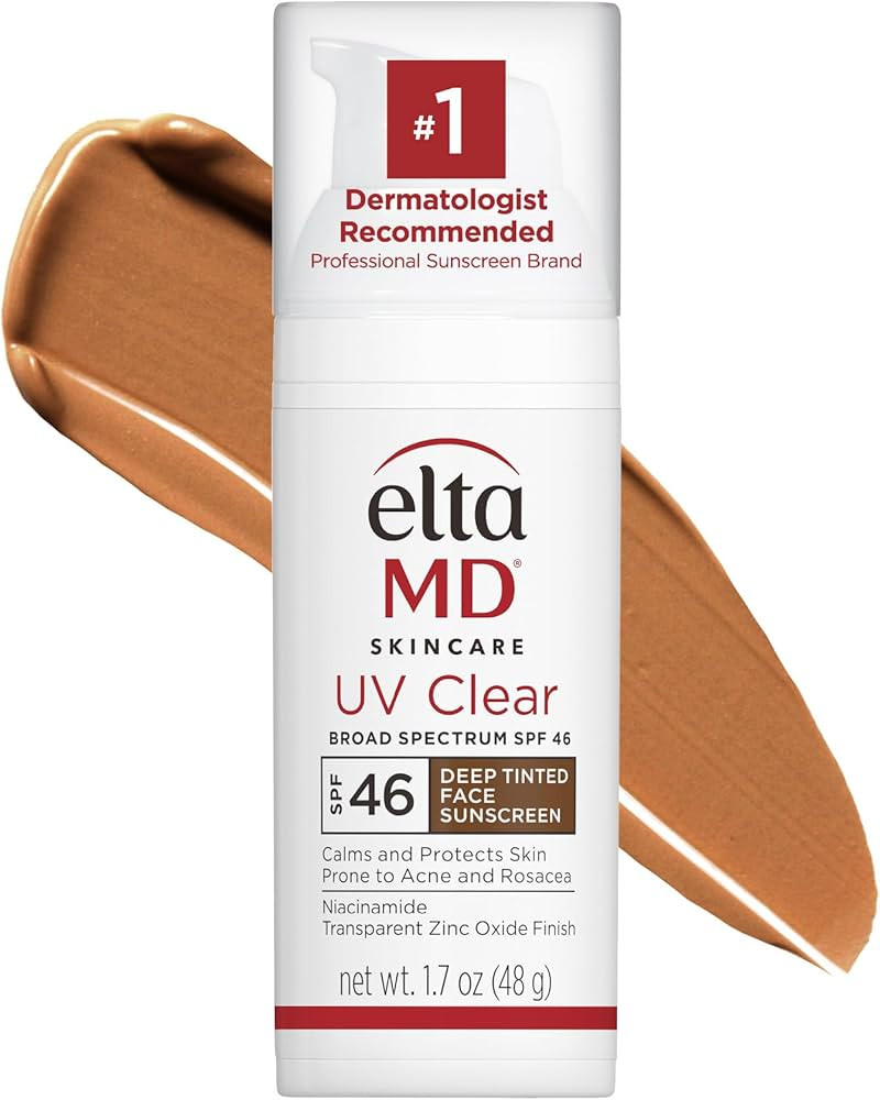 EltaMD UV Clear Tinted Face Sunscreen, Oil- Free Tinted Sunscreen with Zinc Oxide, Dermatologist ... | Amazon (US)