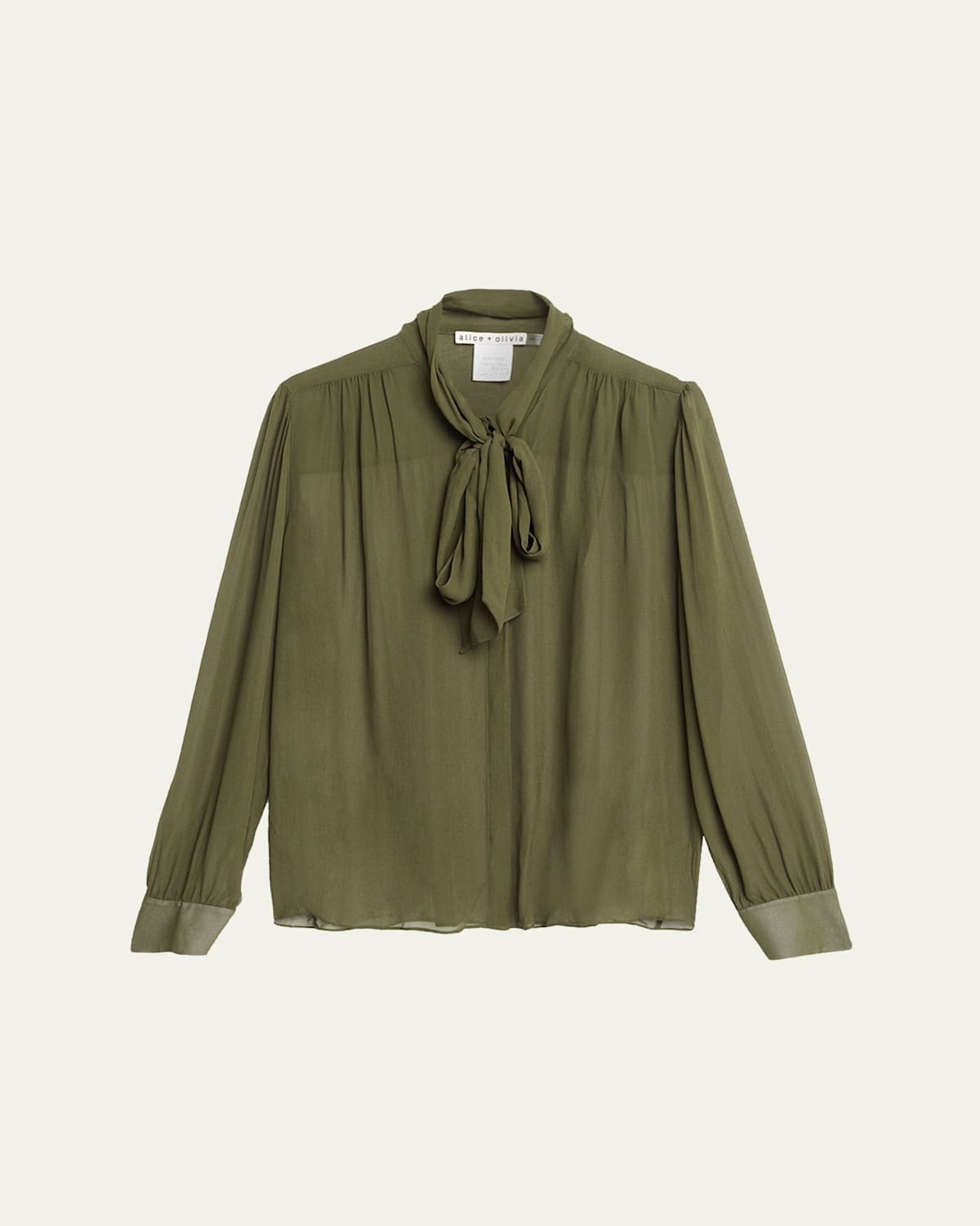 Thayer Tie-Neck Sheer Blouse | Bergdorf Goodman