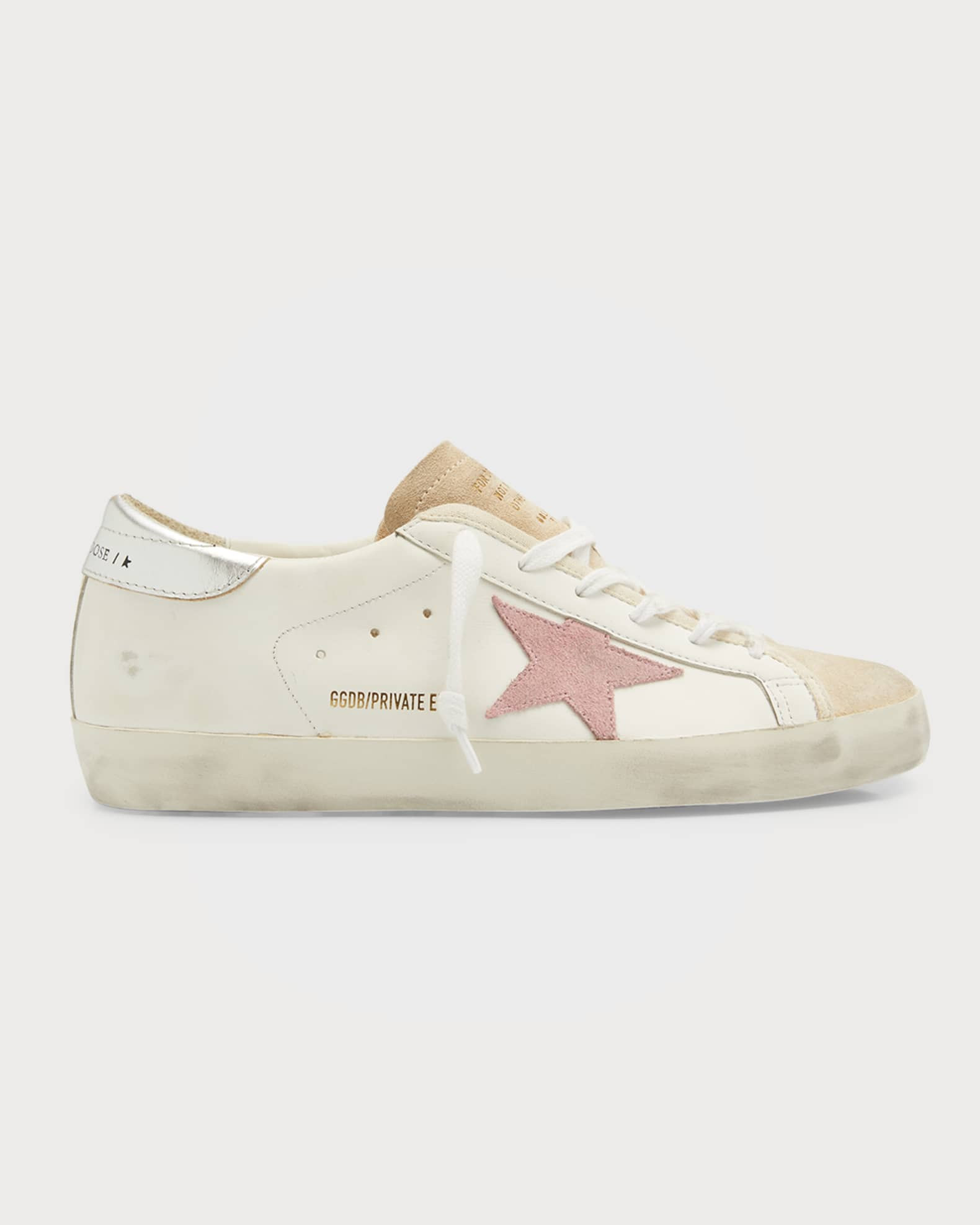 Superstar Mixed Leather Low-Top Sneakers | Neiman Marcus