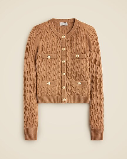 Cashmere cable-knit cardigan sweater | J. Crew US