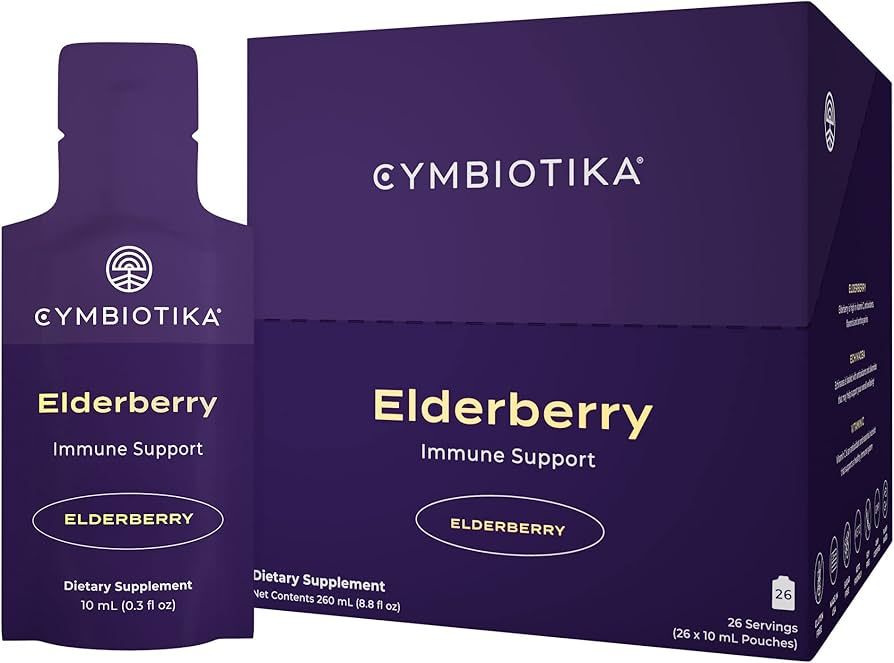 CYMBIOTIKA Elderberry Boost Supplement with Vitamin E, Zinc & Organic Elderberry, Immune Support ... | Amazon (US)