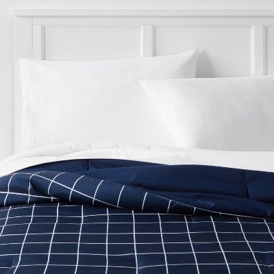 Reversible Microfiber Grid Comforter - Room Essentials™ | Target
