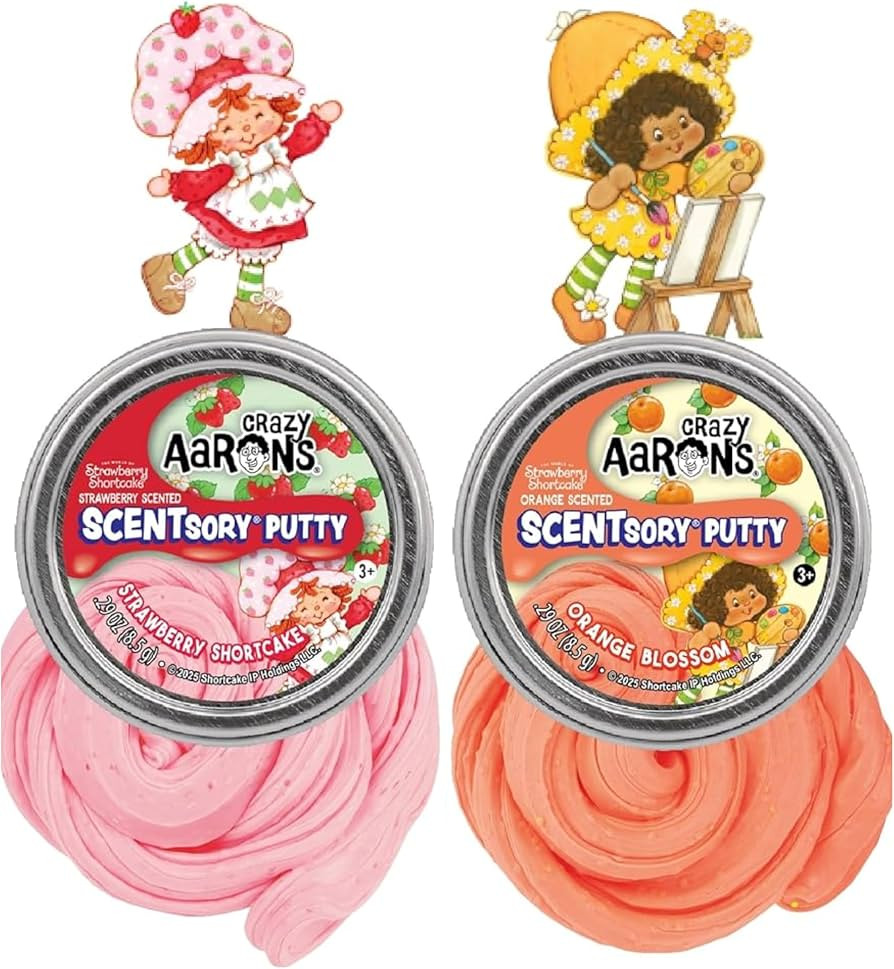 Crazy Aaron's Scent Sory Putty Strawberry Shortcake and Orange Blossom Mini Tins Gift Sety Bundle... | Amazon (US)