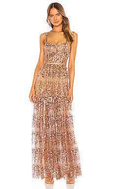 Bronx and Banco Runway Midnight Gown in Gold from Revolve.com | Revolve Clothing (Global)